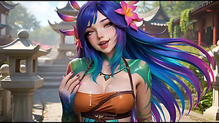 Horny Neeko in the Forest Bikini and Facial Cum