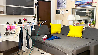 Bored Housewife Stepmom Provokes Stepson's Naïve Friend by Laying Out Her Underwear in Front of Him