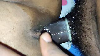 Closeup Pussy Fucking Rubbing Wet Clit Condom Broken
