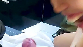 Blowjob edging in bondage