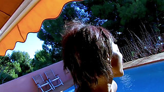 Wild Threesome and Pool Fuck with Horny Sluts