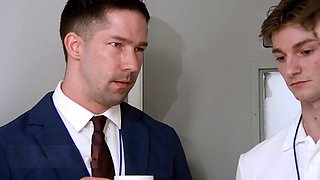 First time fun with two twinks and their daddies in a playful gay parody