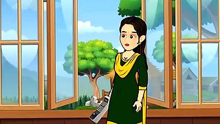 Husband Wife and Maid Gangu Bai Ki Chudai Ki Story, Hindi Cartoon Sex Story