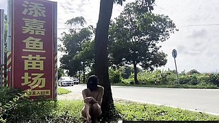 Blond amateur girlfriend outdoor hardcore