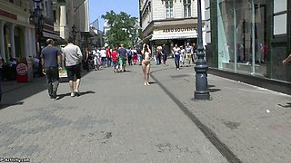 Amateur teen Jenny Dark fucked in public