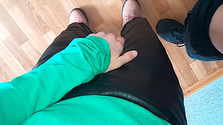 Three Female Students Gathered Together in an Empty Lecture Hall During a Break to Have Sex