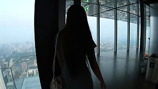 Bubble butt Asian GF day out and fucking