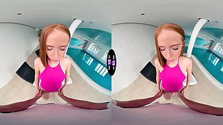 Chesty babe taunts and fucks fortunate boy by the pool - tmwvrnet