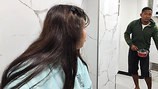 Plump Busty Phat-assed Latina Maid Gets Fucked Hard In the Kitchen By Her BBC Boss