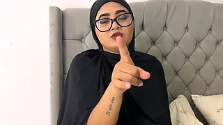 Religious Muslim Stepsister Puts Her Beliefs Aside to Try a Cock