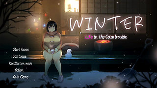 Hentai Game - Busty Girl with Huge Tits and Ass Gets Smashed in Winter