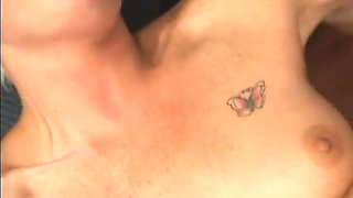 Stud fucks hot tattooed young blond after eating her snatch indoors