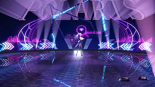 Jiggling Breasts; Bare-bottomed Miniskirt; Crotchless Black Stockings
