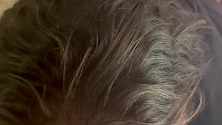 She loves sucking on her knees dick down her throat