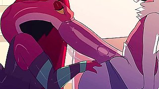 Car Toon - By The Snake - Hard Pussy Creampie In Cowgirl