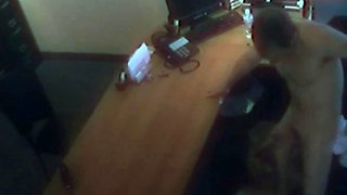 Office whore takes hard cock