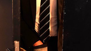 Close up POV of teen sucking cock
