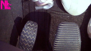 Barefoot Revving in Puma Sneakers