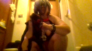 Sexy Hot Tight Pussy Big Tata Red Dress Black Panties