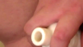 Blonde Titty Slut in MMF-dp Gangbang: Ass & Pussy Destroyed, Covered in Cum!