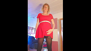 TS Lilly Sophie Wank Her Hard Girlsdick and Plays with Her Big Tits Until She Release Her Big Load