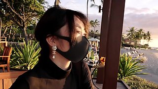 Sexy amateur brunette asian babe masturbating