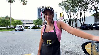 Melztube Thick McDonald’s Slut Gets Boned By A BBC