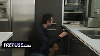 The home inspector came to assess the house and leave a strong sperm inwards the bimbo