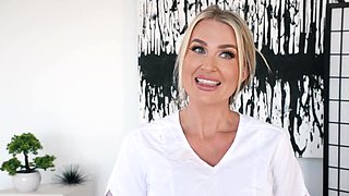 Andi Avalon, the stunning blonde milf, gets her tight asshole gapped by a passionate stud.