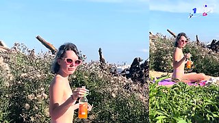 Public Beach Blowjob - Risky Fuck Fest! eighteen yr old