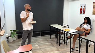 Thick latina teacher tests her gifted student in hardcore classroom sex