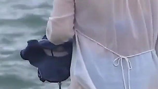 Video1-3 - Latina Stepmom Shows off and Masturbates on the Beach