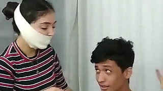 Chair Bound and Tickled by Three Microfoamly Tape Gagged Girls!