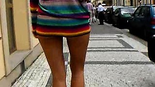 Amateur coeds voyeur fucking in public place