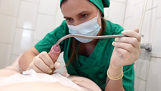 Sounding with Handjob Patients POV
