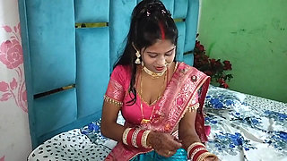 indian coupleShares bed with StepMom while his StepSister hides under the bed