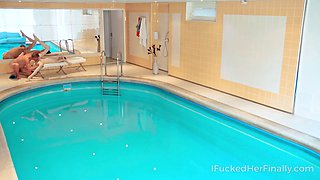 I Fucked Her Finally - Hottie orgasms in the spa