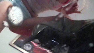 Busty fetish babe tugs foot fetishist