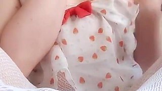 Gentle Masturbation of a Cutie in Sexy White Pantyhose
