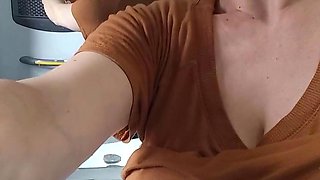 Great Big Boobs On Masturbating Redhead