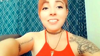 Amateur Jasmin stripping panties and masturbating