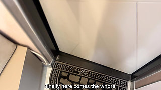 Called a Whore - Stepsister Arrived - Cum on Tits - Russian Amateur with Conversation and English Subtitles