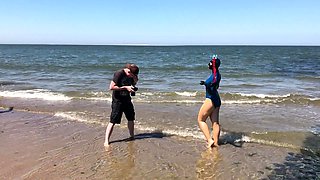 Real naked amateurs outdoor beach play