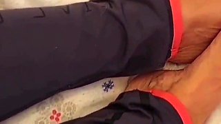 Amateur Blonde Mature Wife Enjoys Blowjob and Footjob