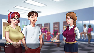 Comparing Huge Tits - Summertime Saga Gameplay