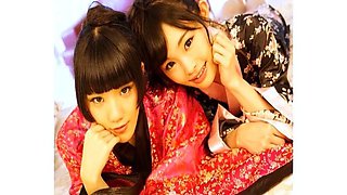 Japanese lesbians lick pussy passionately