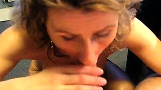 French Amateur Blowjob with European Sandrine