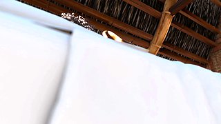Hot beauty Fatima gets fucked deep in tropical VR paradise