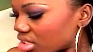 Hot Black Pussy Fucked Hard by Two Big Black Cock in a Threesome