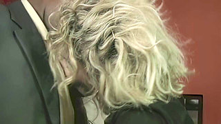 Blonde Secretary Takes It in the Ass From Black Boss